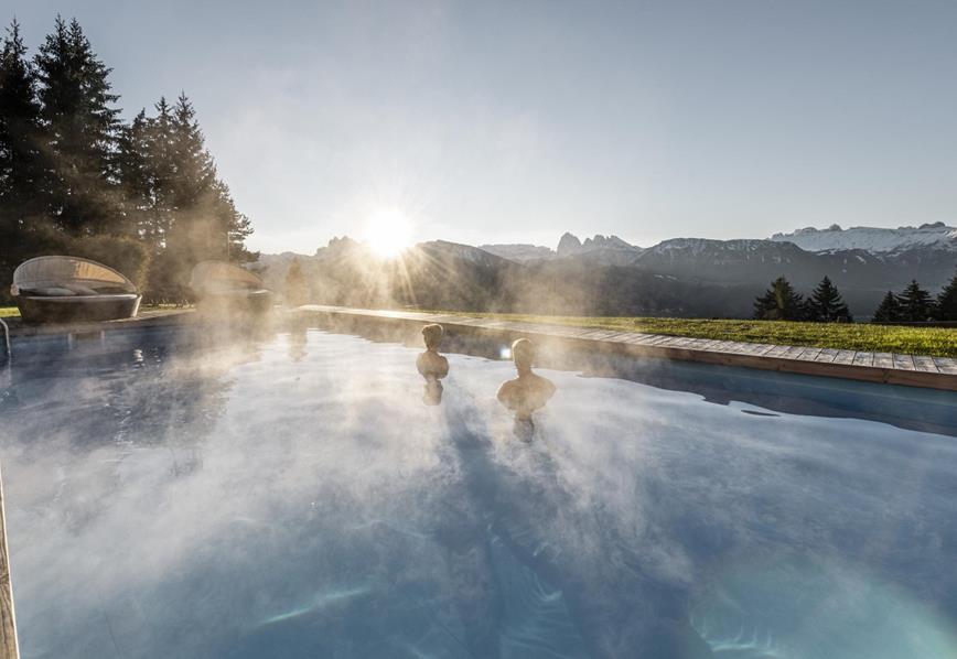 In the Outdoor Pool