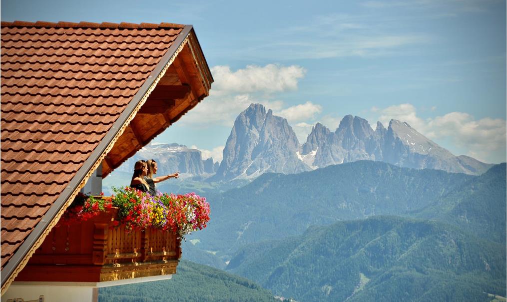 Ausblick vom Balkon im obersten Stock