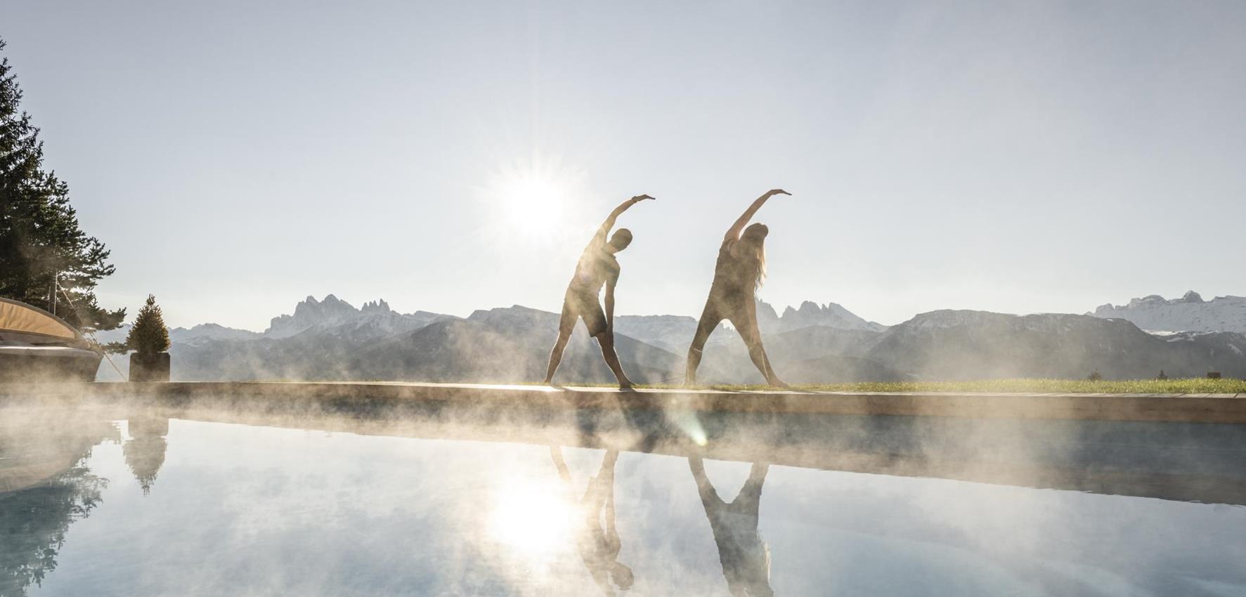 Yoga at the Outdoor Pool