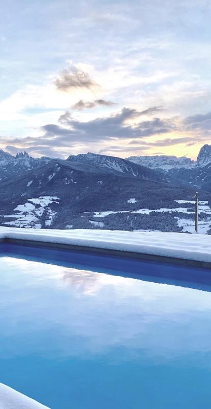 Panoramic Outdoor Pool in Winter