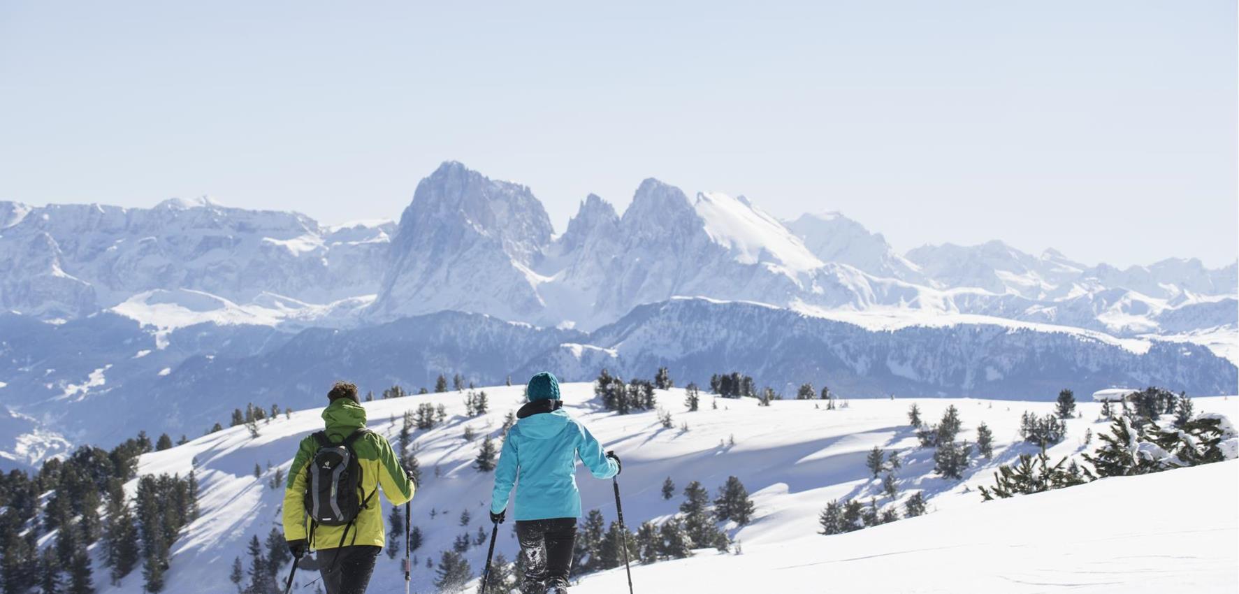 Schneeschuhwandern in den Dolomiten