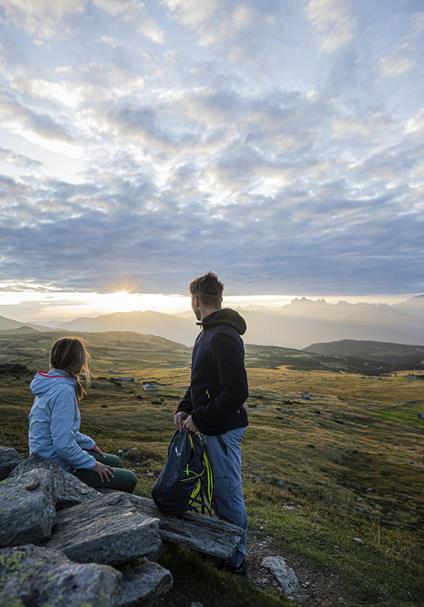 Hiking at sunrise